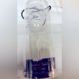 Fun Wine Glass Saying Live Well